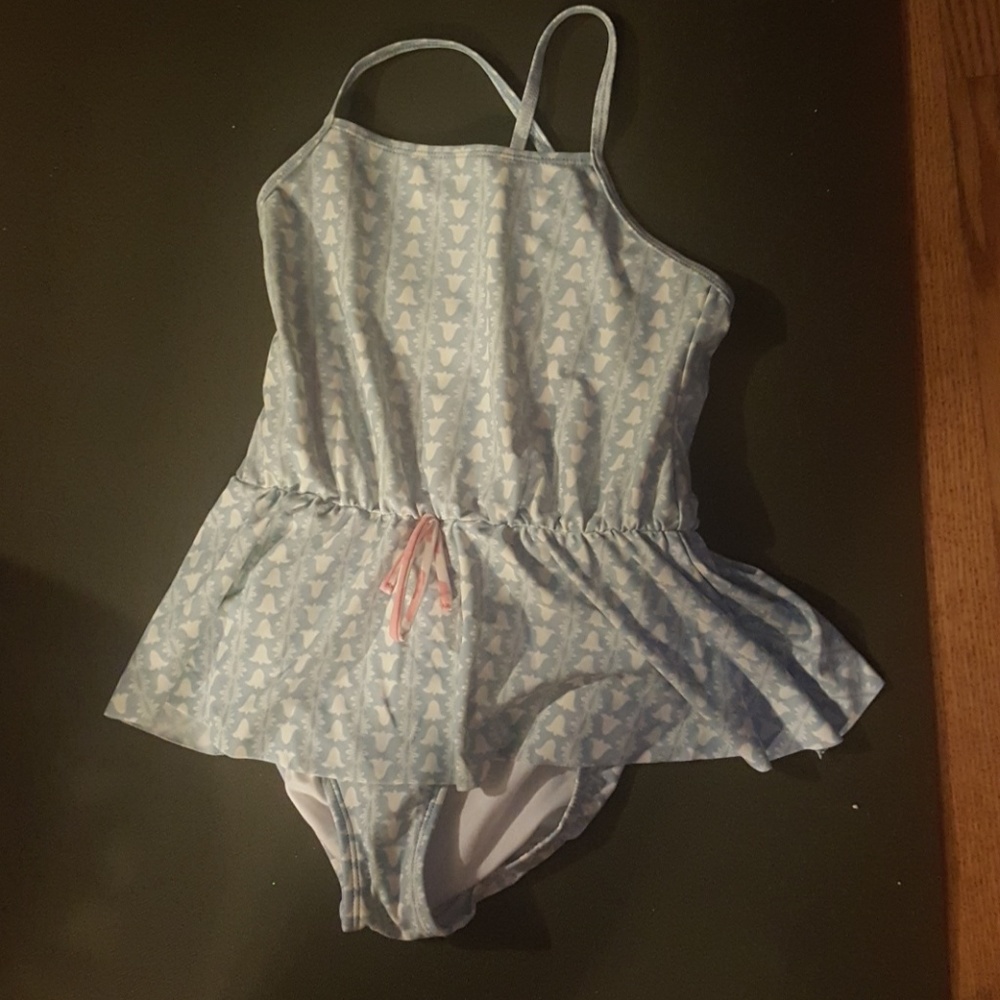 Hanna Andersson cornflower bathing suit
